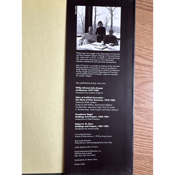 Philip Johnson Book The Architect‎ in His Own Words 1994 Modern/Postmodern - Picture 4 of 7